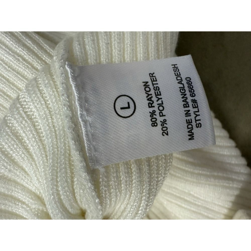 Fashion Nova Women's Ivory/White Ribbed Turtleneck Sweater Long Sleeve. Sz L.NWT - Picture 12 of 12